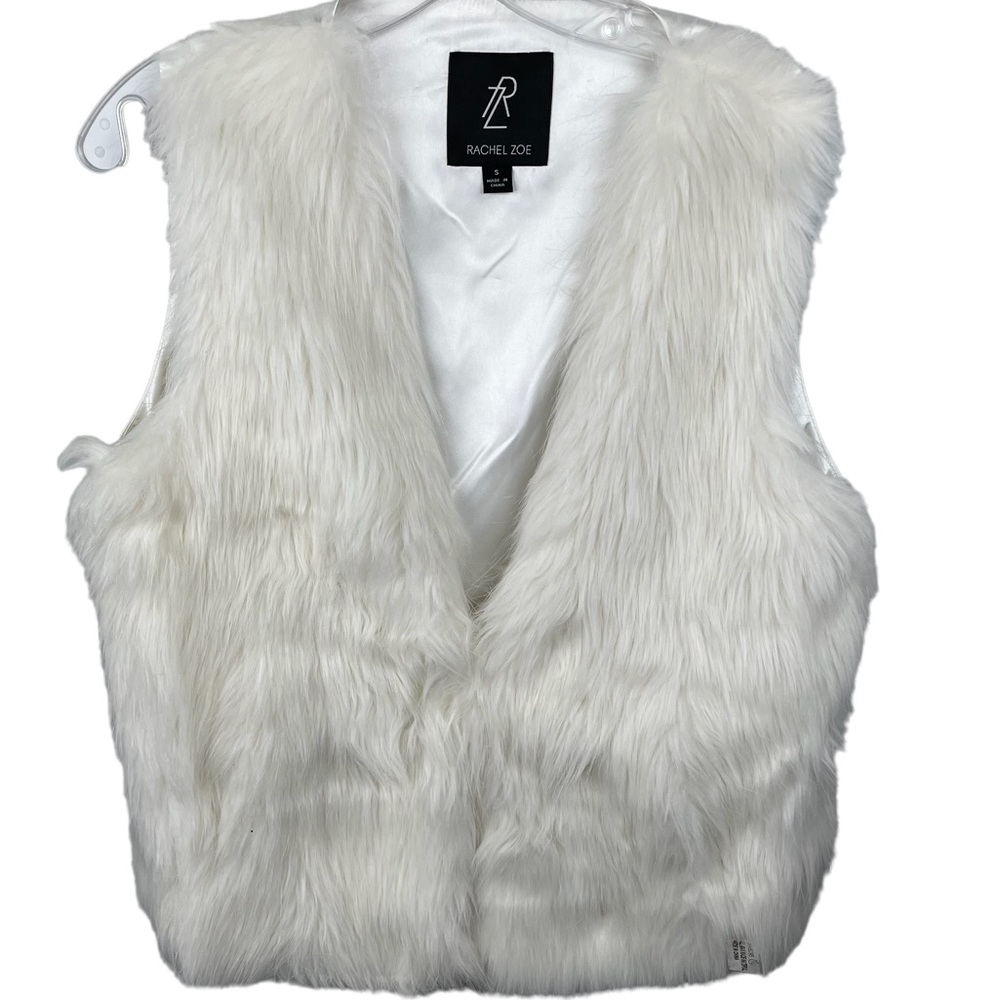 Rachel Zoe Faux Fur Vest Featuring Two Front Pockets n 1 Inside Pocket Size S